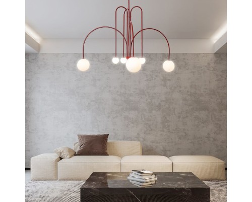 Люстра на штанге DAY L6 D75 Red ImperiumLoft