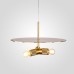 Люстра RH Utilitaire Disk Triple Pendant Brass ImperiumLoft