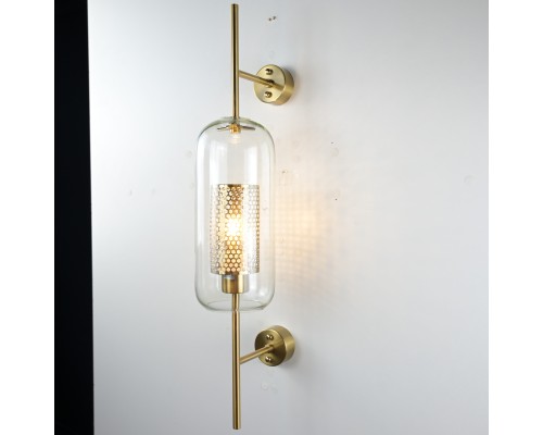 Настенный светильник CATCH WALL cylinder L67 brass ImperiumLoft