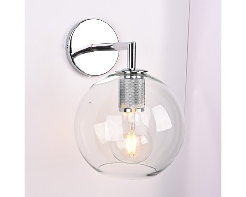 Бра RH Utilitaire Globe Shade Single Sconce Silver