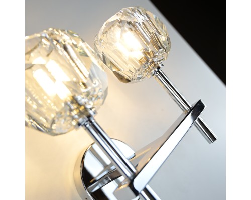Бра  Boule de Cristal Double Sconce Chrome ImperiumLoft