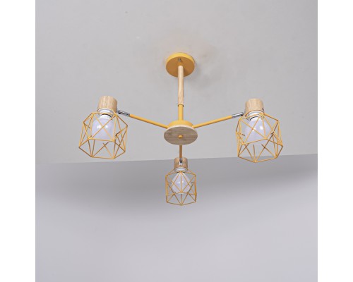 Потолочная люстра CORF B3 Yellow 3 lamps ImperiumLoft