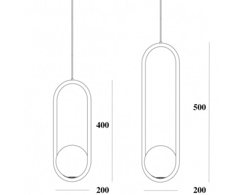 Подвесной светильник Matthew McCormick hoop 40 Бронза MILA Pendant
