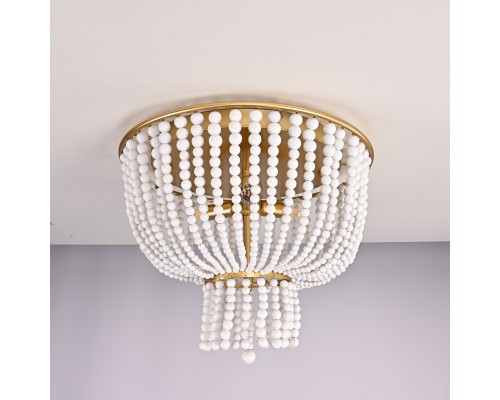 Потолочная люстра JACQUELINE CLEAR FLUSH-MOUNT brass