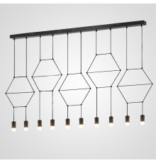 Подвесной светильник Via Wireflow polyhedral 0331 Lineal Pendant Light ImperiumLoft