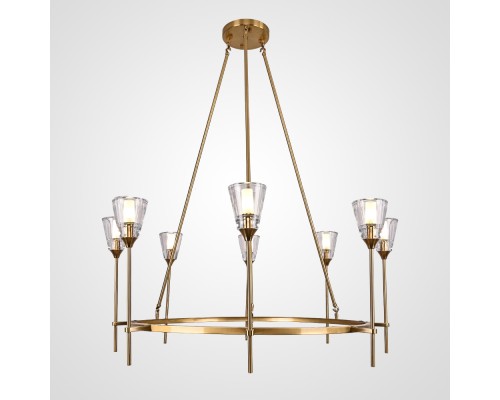 Люстра на штанге TORCHE DE VERRE Round Chandelier 8