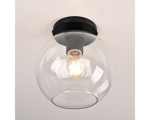 Потолочный светильник RH Utilitaire Globe  Shade Flushmount Black ImperiumLoft