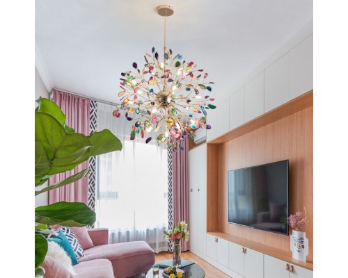 Люстра на штанге AGATE 8 L18 Multicolor ImperiumLoft