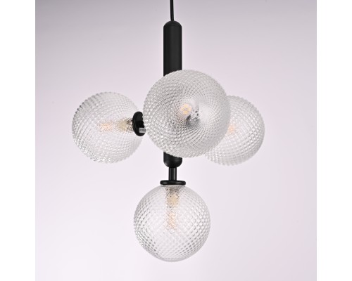 Подвесной светильник RAFFIN 4 Transparent Black
