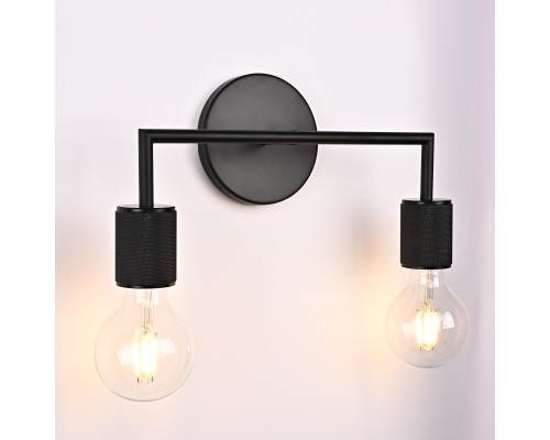 Бра RH Utilitaire Double Sconce Black
