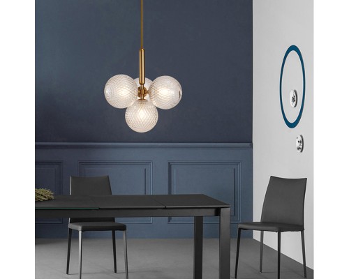 Подвесной светильник RAFFIN 4 Transparent Black