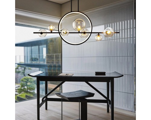 Люстра на штанге IONA L HALO 7 black