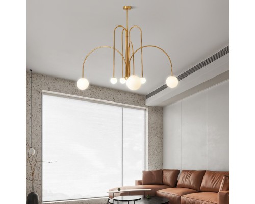 Люстра на штанге DAY L6 D75 Red ImperiumLoft