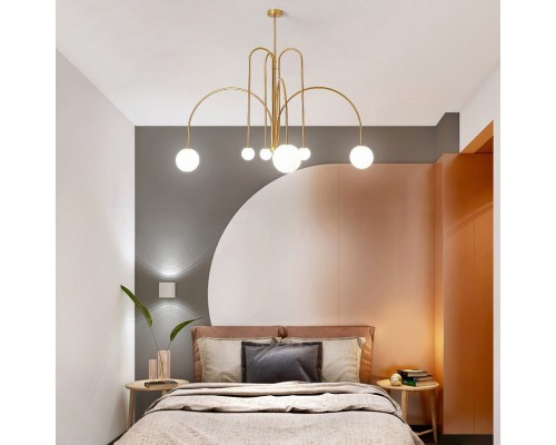 Люстра на штанге DAY L6 D75 Red ImperiumLoft