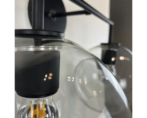 Бра RH Utilitaire Globe Shade Double Sconce Black