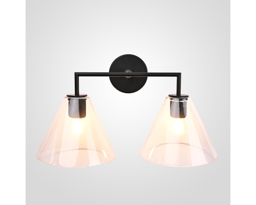 Бра RH Utilitaire Funnel Shade Double Sconce Black