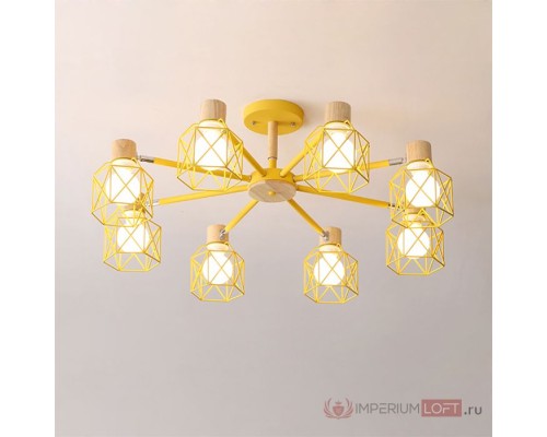 Потолочная люстра CORF B3 Black 8 lamps ImperiumLoft