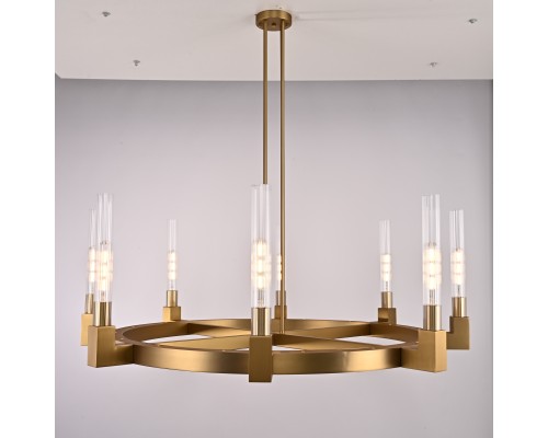 Люстра на штанге CANELLE Round Chandelier 8 Modern Brass