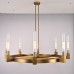Люстра на штанге CANELLE Round Chandelier 8 Modern Brass
