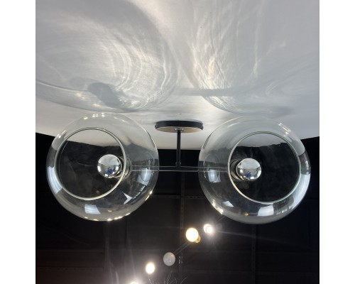 Бра RH Utilitaire Globe Shade Double Sconce Black