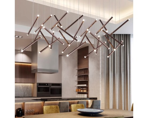 Подвесная люстра Dutti D0068 LED Chandelier Modern 14 black ImperiumLoft