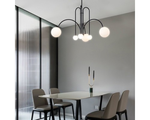 Люстра на штанге DAY L6 D75 Red ImperiumLoft