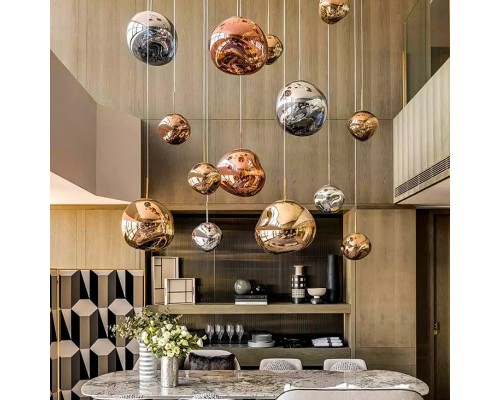 Подвесной светильник Tom Dixon Melt Pendant Silver D50 ImperiumLoft