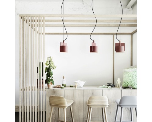 Подвесной бетонный светильник SKOVL B терракот