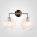 Бра RH Utilitaire Globe Shade Double Sconce Silver