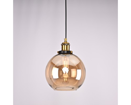 Подвесной светильник Loft Clear Glass Sphere Cloche Дымчатый ImperiumLoft