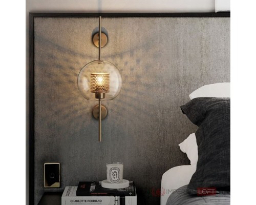 Настенный светильник CATCH WALL ball L58 brass ImperiumLoft