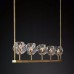 Люстра RH Boule De Cristal Linear Chandelier 5 Bronze