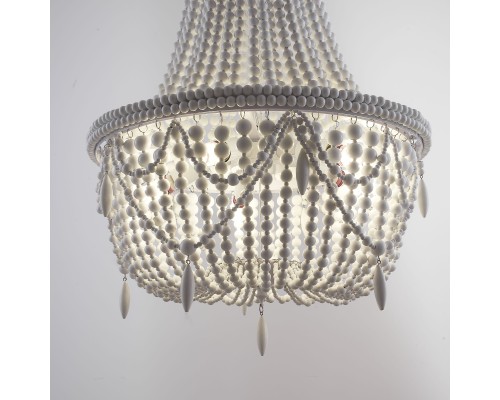 Люстра Anselme White Wood Large Chandelier