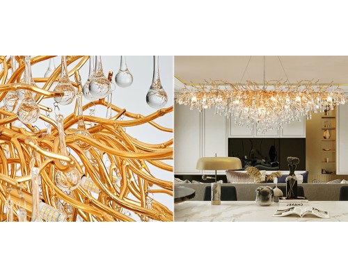 Подвесная люстра Droplet Chandelier oval L160 ImperiumLoft