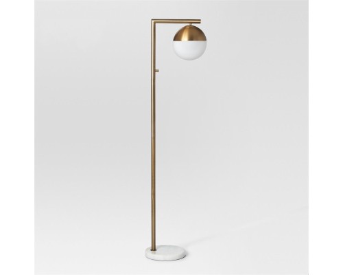 Торшер Geneva Single Glass Globe Floor Lamp
