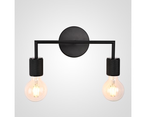 Бра RH Utilitaire Double Sconce Black