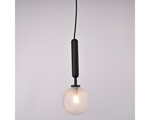 Подвесной светильник RAFFIN Black/Transparent