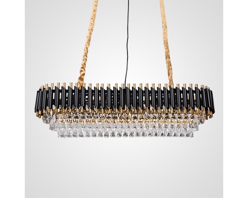 Подвесная люстра Empire Black Rectangular Chandelier Crystal ImperiumLoft