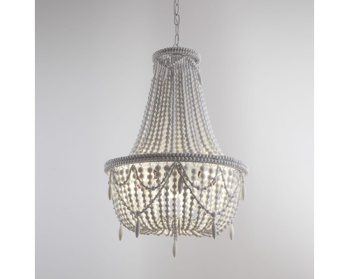 Люстра Anselme White Wood Large Chandelier