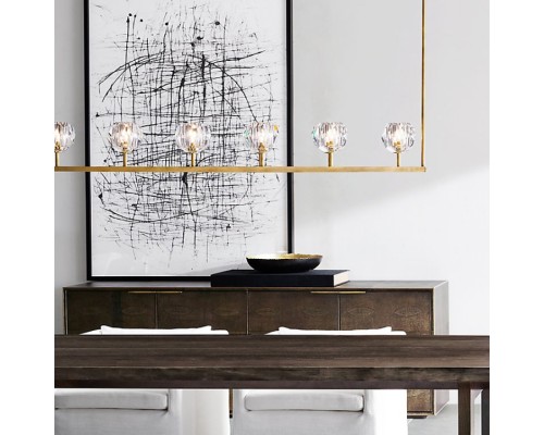 Люстра Boule De Cristal Linear Chandelier 6 Black