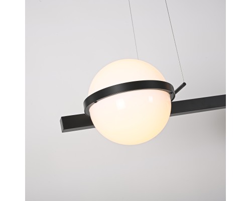 Реечный подвесной светильник PALMA Wall lamp 3 шара + 1 вазон горизонтальная ImperiumLoft