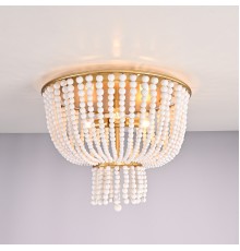 Потолочная люстра JACQUELINE CLEAR FLUSH-MOUNT brass ImperiumLoft