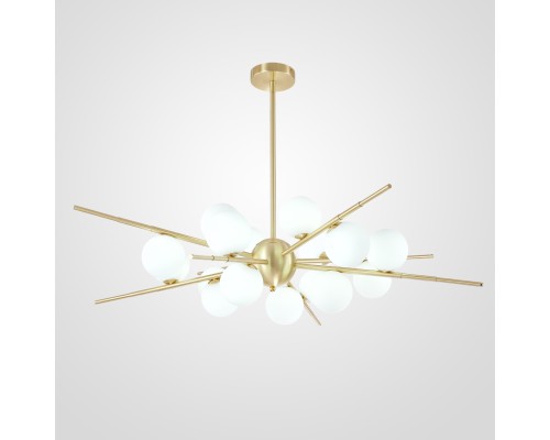 Люстра на штанге Cherry Bomb 16 balls Gold ImperiumLoft