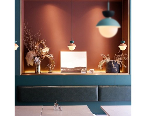 Подвесной светильник POMPON Черный - Голубой