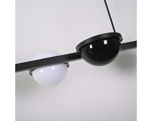 Реечный подвесной светильник PALMA Wall lamp 3 шара + 1 вазон горизонтальная ImperiumLoft