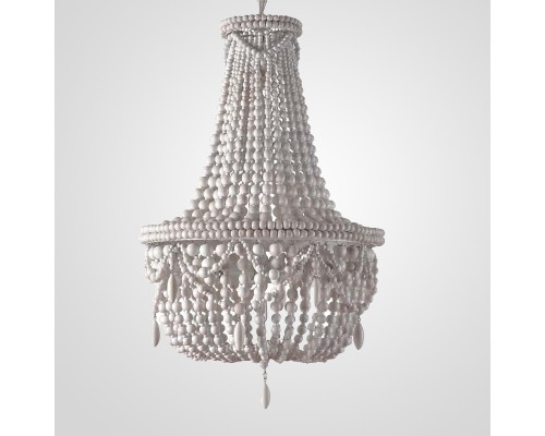 Люстра Anselme White Wood Large Chandelier