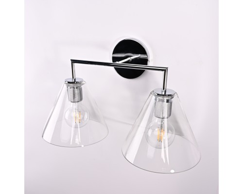 Бра RH Utilitaire Funnel Shade Double Sconce Silver