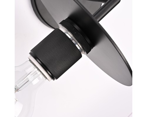 Бра RH Utilitaire Knurled Disk Shade Sconce Black