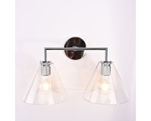 Бра RH Utilitaire Funnel Shade Double Sconce Silver