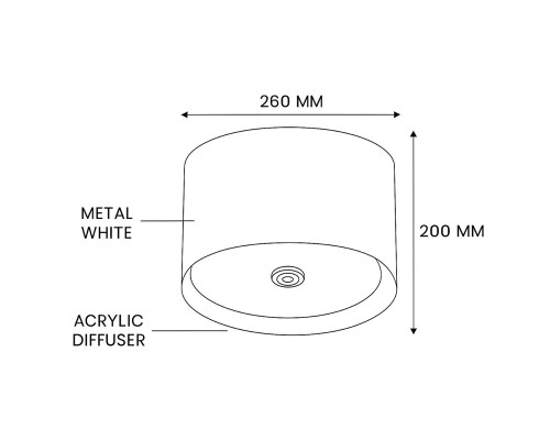 Потолочный светильник CYLINDER A White